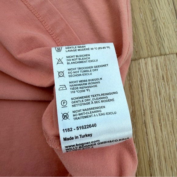 Bogner peach lace up athletic polo in pink size Large - Picture 8 of 9